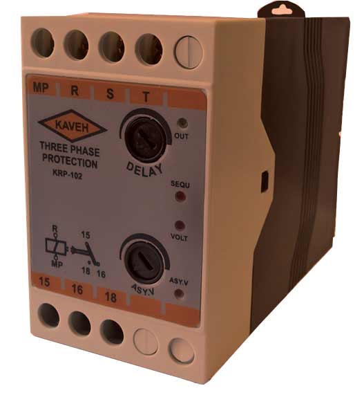 Three Phase Monitor Relay Model KRP102 (With Null, 4-wire networks)
